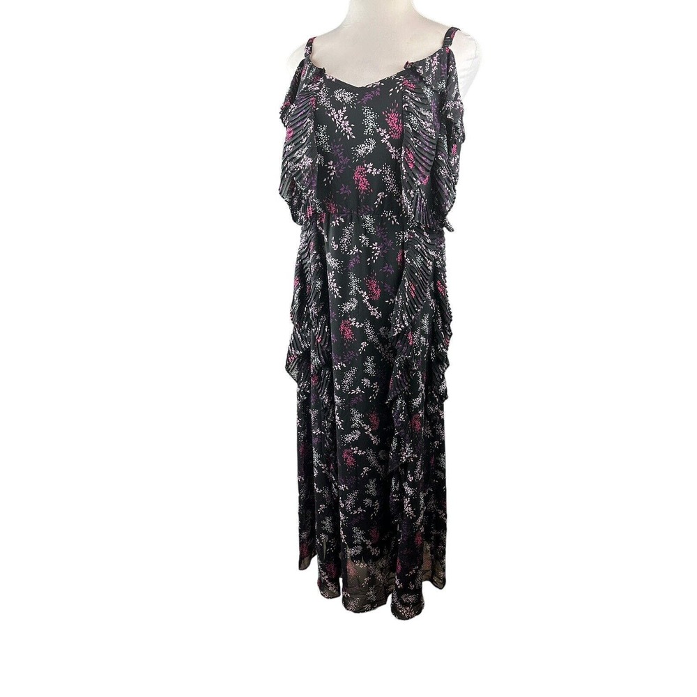 NWT Lane Bryant Floral Tiered Ruffle Off-The-Shoulder Maxi Dress Plus Size 24 P - Picture 11 of 16